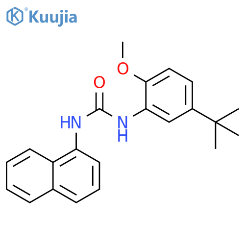 Urea, N-[5-(1,1-dimethylethyl)-2-methoxyphenyl]-N'-1-naphthalenyl- structure