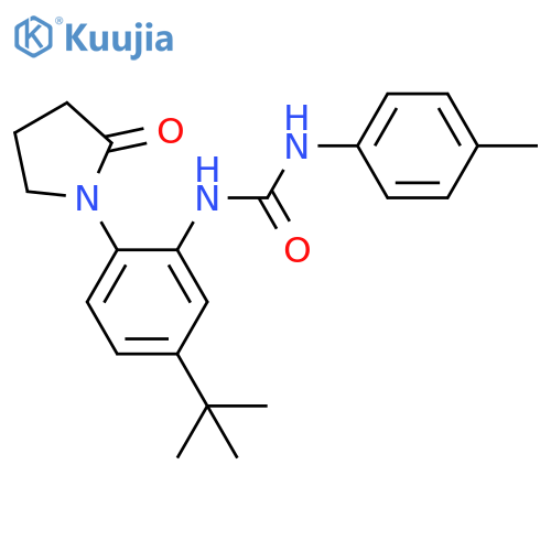 Urea,N-[5-(1,1-dimethylethyl)-2-(2-oxo-1-pyrrolidinyl)phenyl]-N'-(4-methylphenyl)- structure