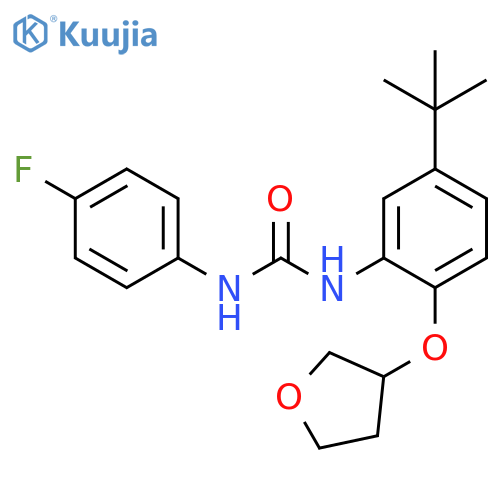 Urea,N-[5-(1,1-dimethylethyl)-2-[(tetrahydro-3-furanyl)oxy]phenyl]-N'-(4-fluorophenyl)- structure