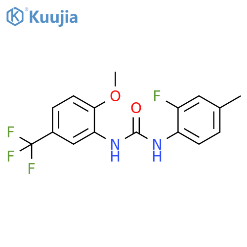 Urea,N-(2-fluoro-4-methylphenyl)-N'-[2-methoxy-5-(trifluoromethyl)phenyl]- structure