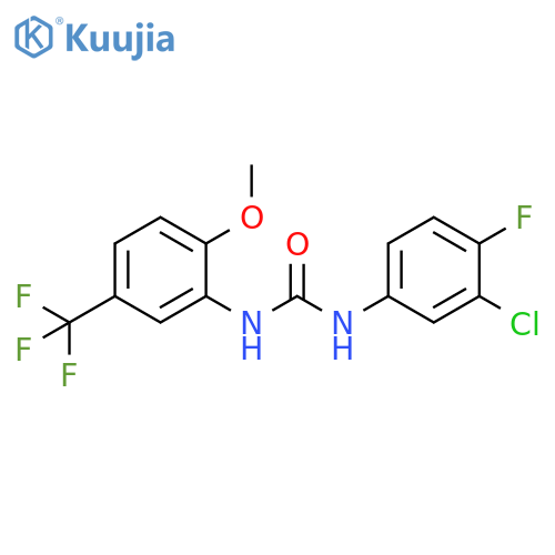 Urea,N-(3-chloro-4-fluorophenyl)-N'-[2-methoxy-5-(trifluoromethyl)phenyl]- structure