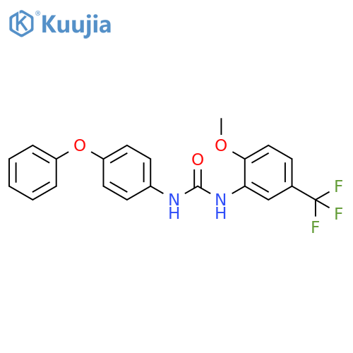 Urea, N-[2-methoxy-5-(trifluoromethyl)phenyl]-N'-(4-phenoxyphenyl)- structure