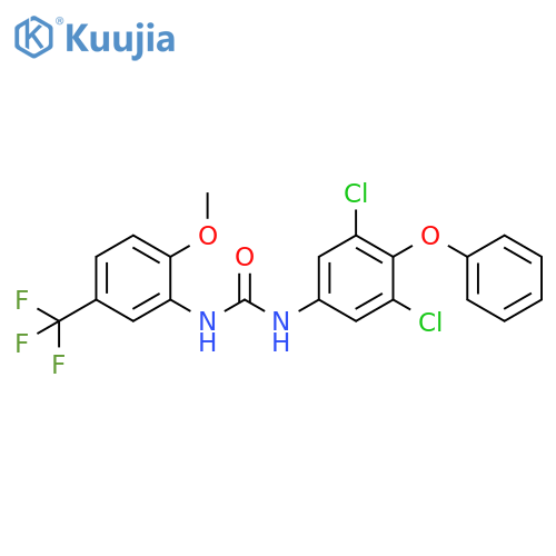 Urea,N-(3,5-dichloro-4-phenoxyphenyl)-N'-[2-methoxy-5-(trifluoromethyl)phenyl]- structure