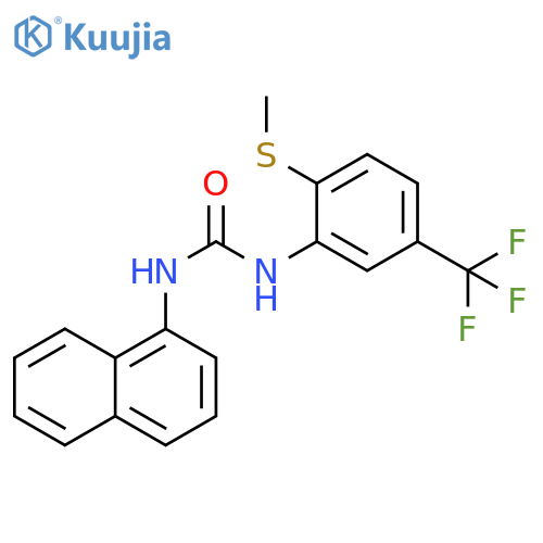 Urea, N-[2-(methylthio)-5-(trifluoromethyl)phenyl]-N'-1-naphthalenyl- structure
