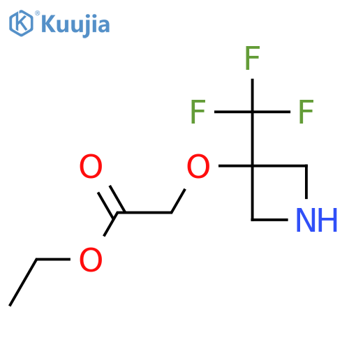ethyl 2-{3-(trifluoromethyl)azetidin-3-yloxy}acetate structure