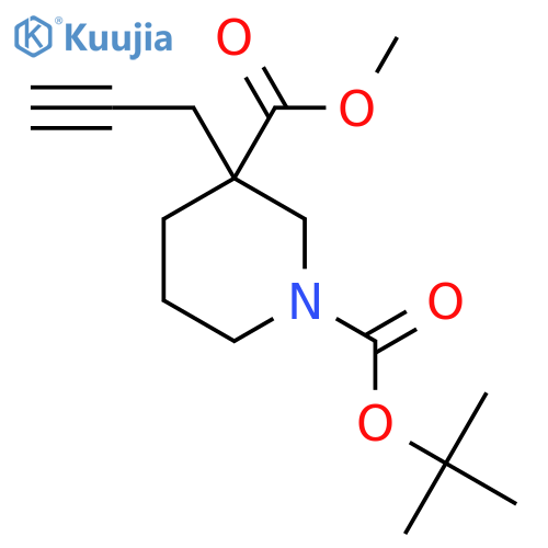 1-Tert-butyl 3-methyl 3-(prop-2-yn-1-yl)piperidine-1,3-dicarboxylate structure