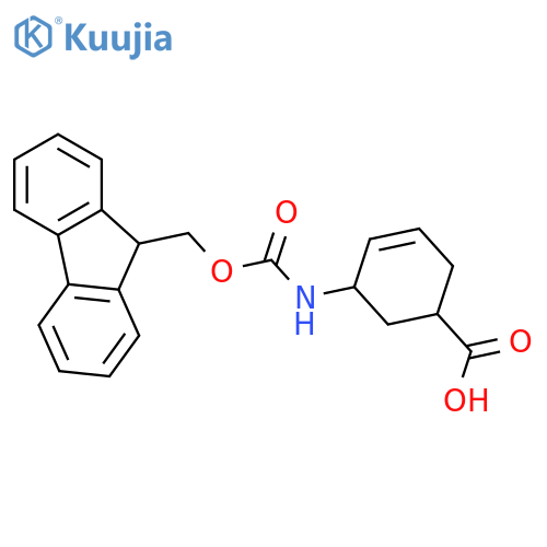 5-(9H-Fluoren-9-ylmethoxycarbonylamino)-cyclohex-3-enecarboxylic acid structure