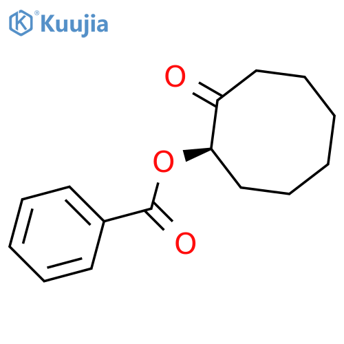 Cyclooctanone, 2-(benzoyloxy)-, (2R)- structure
