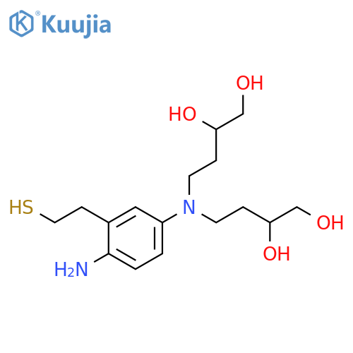 1,2-Butanediol, 4,4'-[[4-amino-3-(2-mercaptoethyl)phenyl]imino]bis- structure