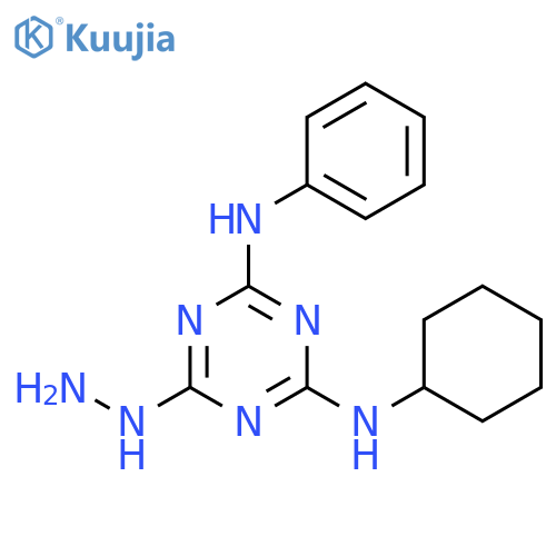 N2-cyclohexyl-6-hydrazinyl-N4-phenyl-1,3,5-triazine-2,4-diaMine structure
