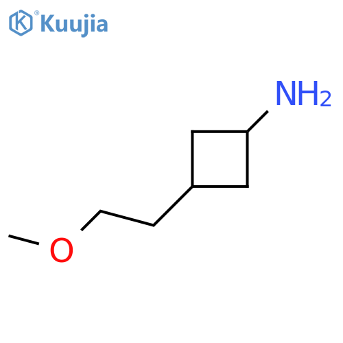 3-(2-methoxyethyl)cyclobutan-1-amine structure