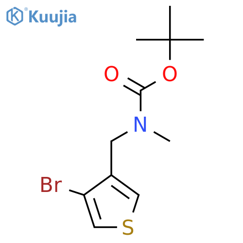tert-butyl N-[(4-bromothiophen-3-yl)methyl]-N-methylcarbamate structure