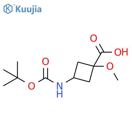 Cyclobutanecarboxylic acid, 3-[[(1,1-dimethylethoxy)carbonyl]amino]-1-methoxy- structure