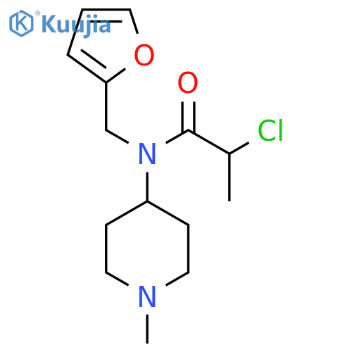 2-chloro-N-[(furan-2-yl)methyl]-N-(1-methylpiperidin-4-yl)propanamide structure