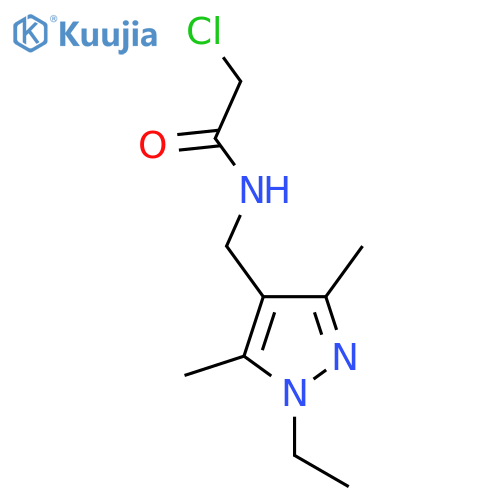 2-chloro-N-(1-ethyl-3,5-dimethyl-1H-pyrazol-4-yl)methylacetamide structure