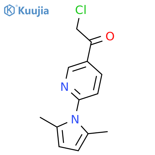 2-chloro-1-[6-(2,5-dimethylpyrrol-1-yl)pyridin-3-yl]ethanone structure