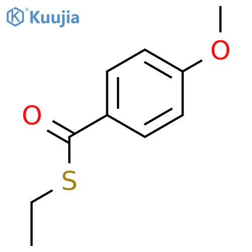 Benzenecarbothioic acid, 4-methoxy-, S-ethyl ester structure