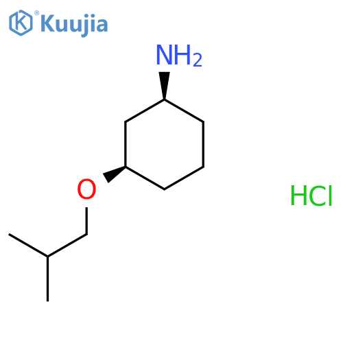 (1S,3R)-3-(2-Methylpropoxy)cyclohexan-1-amine;hydrochloride structure