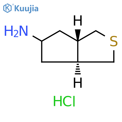 1H-Cyclopenta[c]thiophen-5-amine, hexahydro-, hydrochloride (1:1), (3aS,6aS)- structure