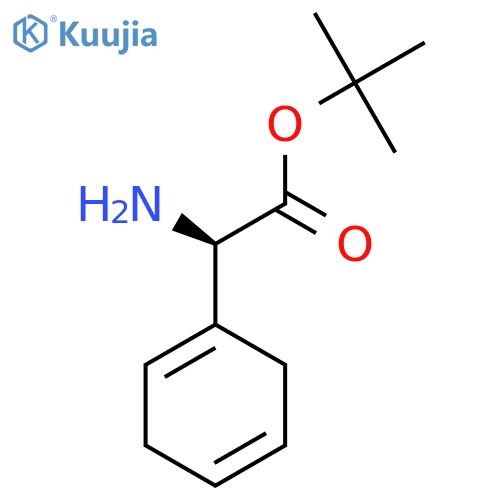 tert-butyl (2R)-2-amino-2-(cyclohexa-1,4-dien-1-yl)acetate structure