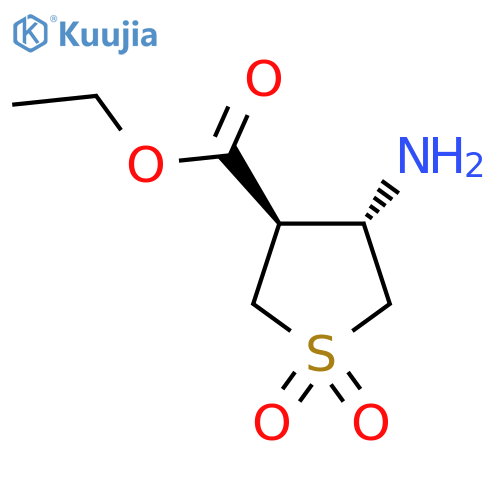 Ethyl (3R,4S)-4-amino-1,1-dioxothiolane-3-carboxylate structure