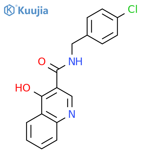3-Quinolinecarboxamide, N-[(4-chlorophenyl)methyl]-4-hydroxy- structure