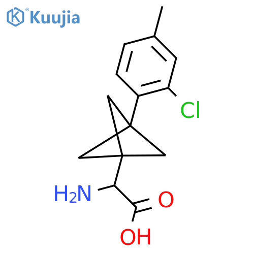 2-Amino-2-[3-(2-chloro-4-methylphenyl)-1-bicyclo[1.1.1]pentanyl]acetic acid structure