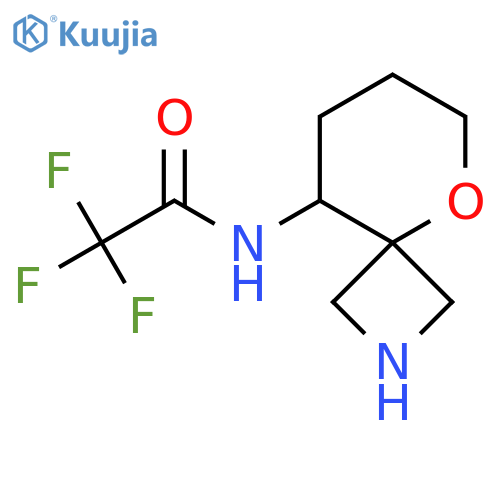 2,2,2-trifluoro-N-{5-oxa-2-azaspiro[3.5]nonan-9-yl}acetamide structure