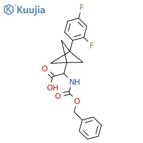 2-[3-(2,4-Difluorophenyl)-1-bicyclo[1.1.1]pentanyl]-2-(phenylmethoxycarbonylamino)acetic acid structure