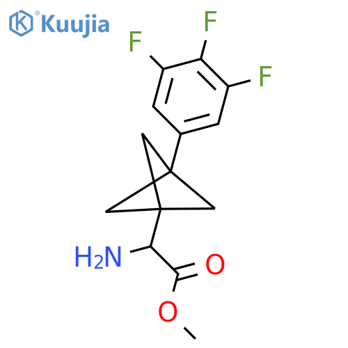 Methyl 2-amino-2-[3-(3,4,5-trifluorophenyl)-1-bicyclo[1.1.1]pentanyl]acetate structure
