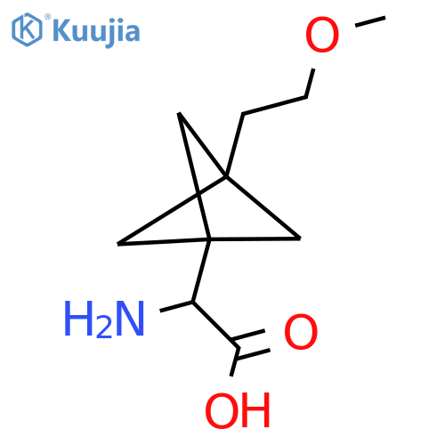 2-Amino-2-[3-(2-methoxyethyl)-1-bicyclo[1.1.1]pentanyl]acetic acid structure