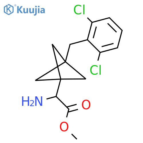 Methyl 2-amino-2-[3-[(2,6-dichlorophenyl)methyl]-1-bicyclo[1.1.1]pentanyl]acetate structure