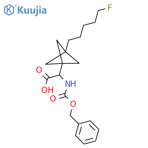 2-[3-(5-Fluoropentyl)-1-bicyclo[1.1.1]pentanyl]-2-(phenylmethoxycarbonylamino)acetic acid structure