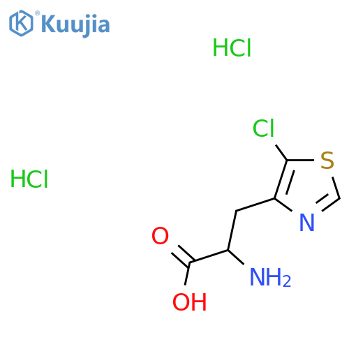 2-Amino-3-(5-chloro-1,3-thiazol-4-yl)propanoic acid;dihydrochloride structure