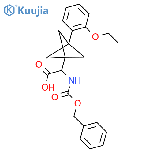 2-[3-(2-Ethoxyphenyl)-1-bicyclo[1.1.1]pentanyl]-2-(phenylmethoxycarbonylamino)acetic acid structure