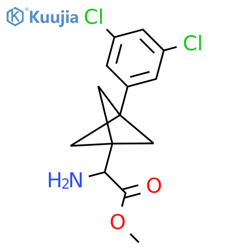 Methyl 2-amino-2-[3-(3,5-dichlorophenyl)-1-bicyclo[1.1.1]pentanyl]acetate structure
