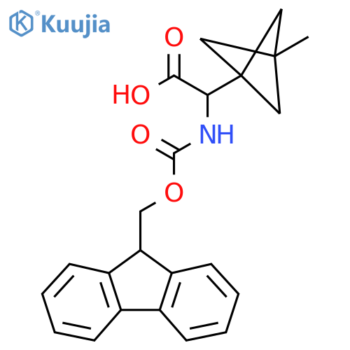 2-(9H-Fluoren-9-ylmethoxycarbonylamino)-2-(3-methyl-1-bicyclo[1.1.1]pentanyl)acetic acid structure