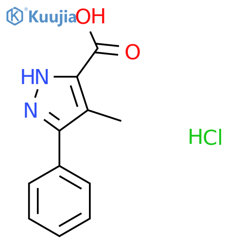 4-methyl-5-phenyl-1H-pyrazole-3-carboxylic acid hydrochloride structure
