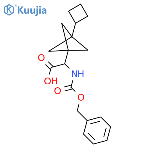 2-(3-Cyclobutyl-1-bicyclo[1.1.1]pentanyl)-2-(phenylmethoxycarbonylamino)acetic acid structure