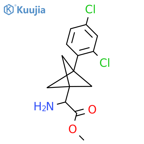 Methyl 2-amino-2-[3-(2,4-dichlorophenyl)-1-bicyclo[1.1.1]pentanyl]acetate structure
