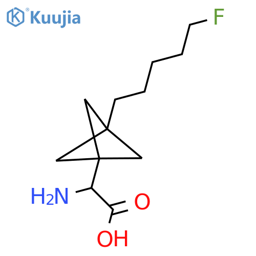 2-Amino-2-[3-(5-fluoropentyl)-1-bicyclo[1.1.1]pentanyl]acetic acid structure