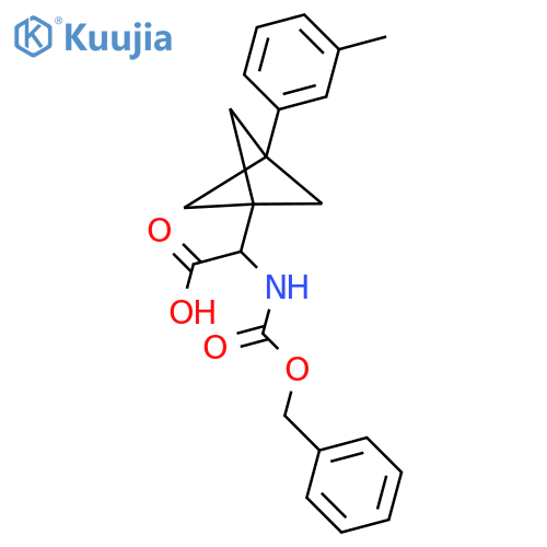 2-[3-(3-Methylphenyl)-1-bicyclo[1.1.1]pentanyl]-2-(phenylmethoxycarbonylamino)acetic acid structure