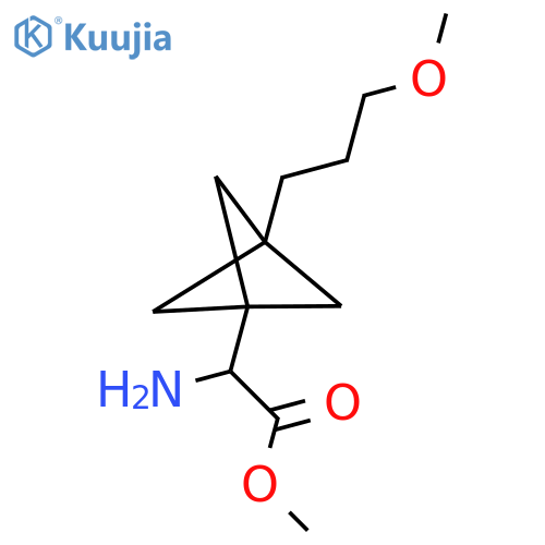 Methyl 2-amino-2-[3-(3-methoxypropyl)-1-bicyclo[1.1.1]pentanyl]acetate structure