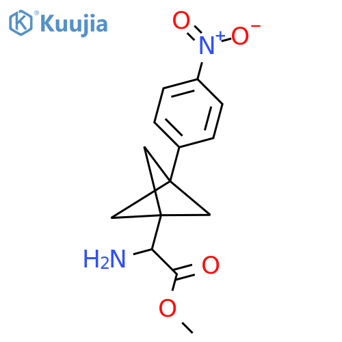 Methyl 2-amino-2-[3-(4-nitrophenyl)-1-bicyclo[1.1.1]pentanyl]acetate structure