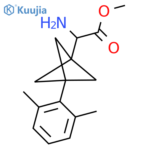 Methyl 2-amino-2-[3-(2,6-dimethylphenyl)-1-bicyclo[1.1.1]pentanyl]acetate structure