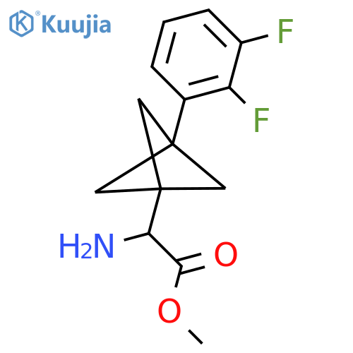 Methyl 2-amino-2-[3-(2,3-difluorophenyl)-1-bicyclo[1.1.1]pentanyl]acetate structure