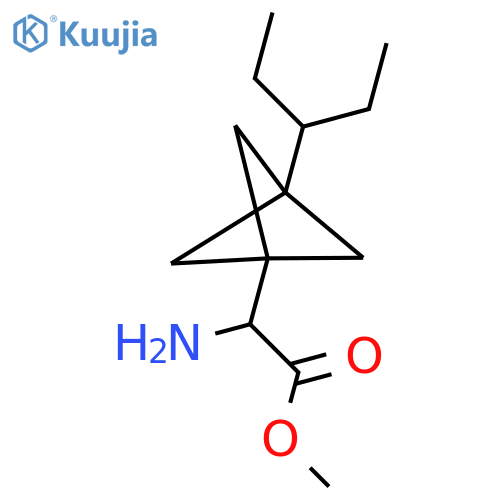 Methyl 2-amino-2-(3-pentan-3-yl-1-bicyclo[1.1.1]pentanyl)acetate structure