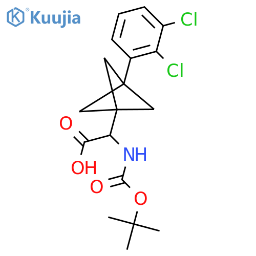 2-{[(Tert-butoxy)carbonyl]amino}-2-[3-(2,3-dichlorophenyl)bicyclo[1.1.1]pentan-1-yl]acetic acid structure