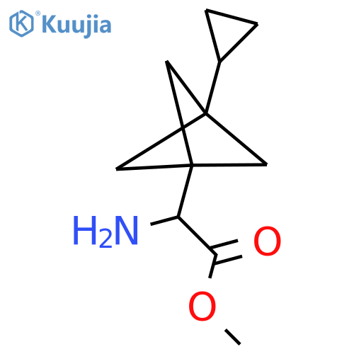Methyl 2-amino-2-(3-cyclopropyl-1-bicyclo[1.1.1]pentanyl)acetate structure