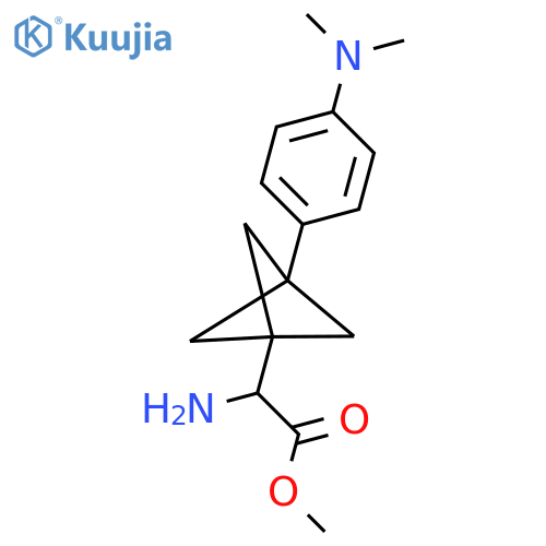Methyl 2-amino-2-[3-[4-(dimethylamino)phenyl]-1-bicyclo[1.1.1]pentanyl]acetate structure